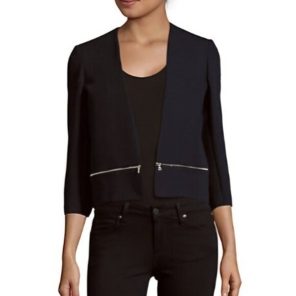 Sandro cropped open front blazer jacket - Picture 1 of 12